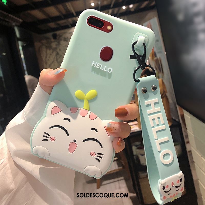 Coque Huawei P Smart Protection Dessin Animé Silicone Étui Vert Pas Cher