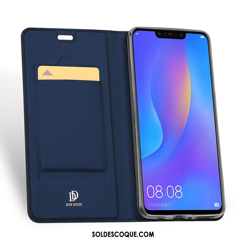 Coque Huawei P Smart+ Protection Incassable Or Rose Téléphone Portable Étui En Cuir Housse France