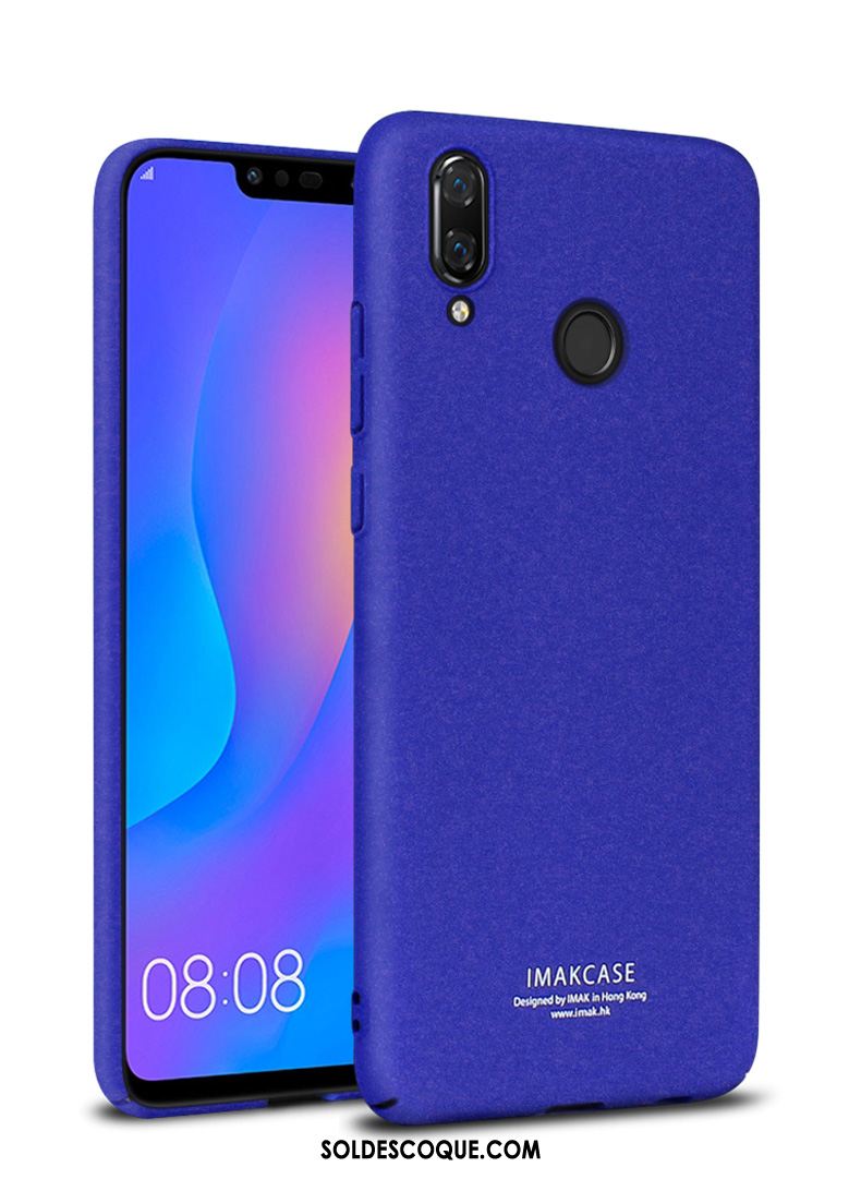 Coque Huawei P Smart+ Protection Téléphone Portable Noir Délavé En Daim Étui Soldes