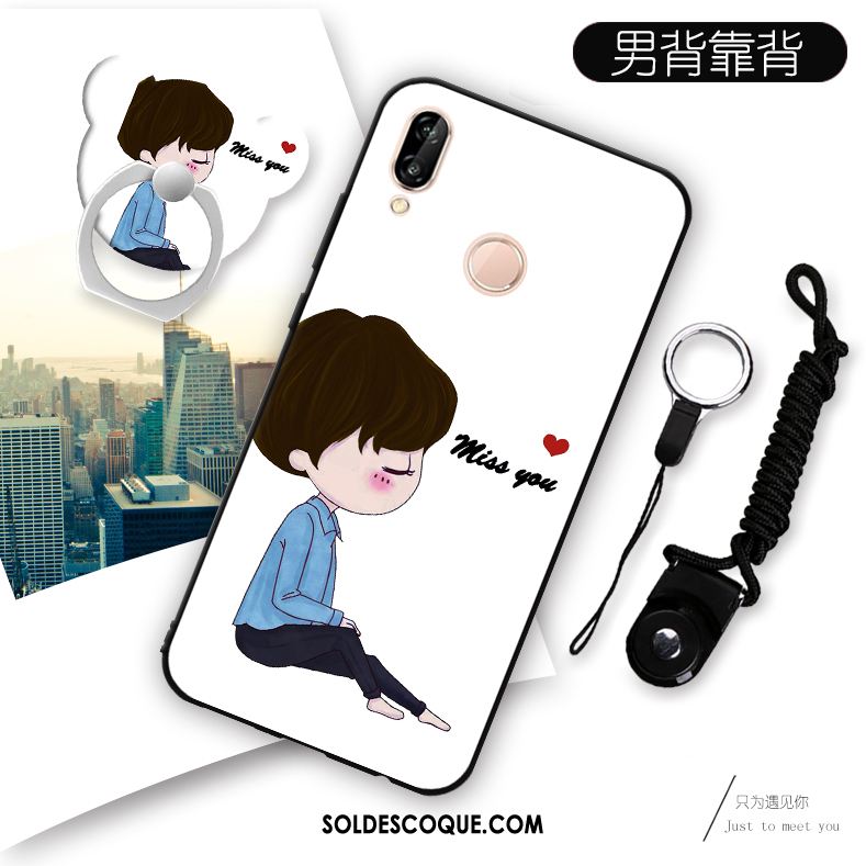 Coque Huawei P Smart+ Protection Étui Fluide Doux Téléphone Portable Ornements Suspendus France