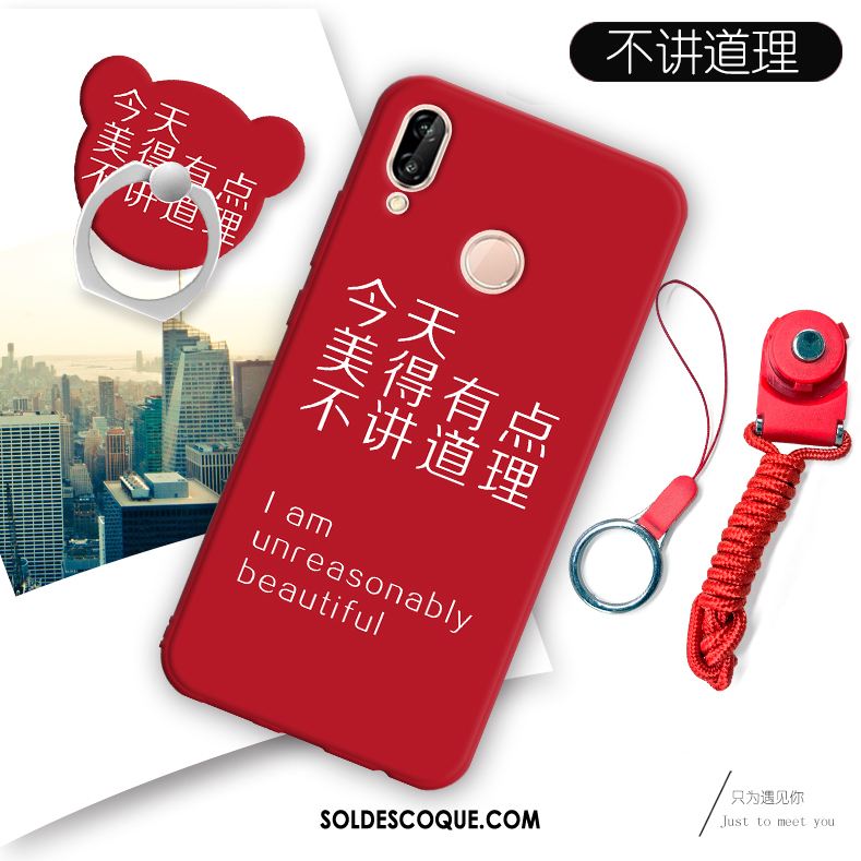 Coque Huawei P Smart+ Protection Étui Fluide Doux Téléphone Portable Ornements Suspendus France