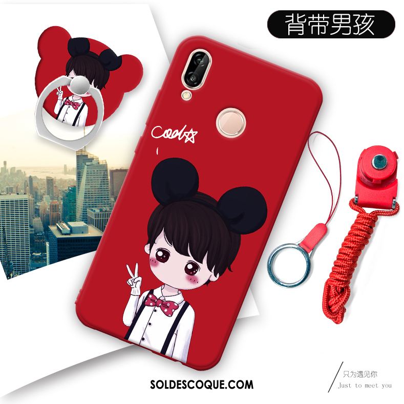 Coque Huawei P Smart+ Protection Étui Fluide Doux Téléphone Portable Ornements Suspendus France