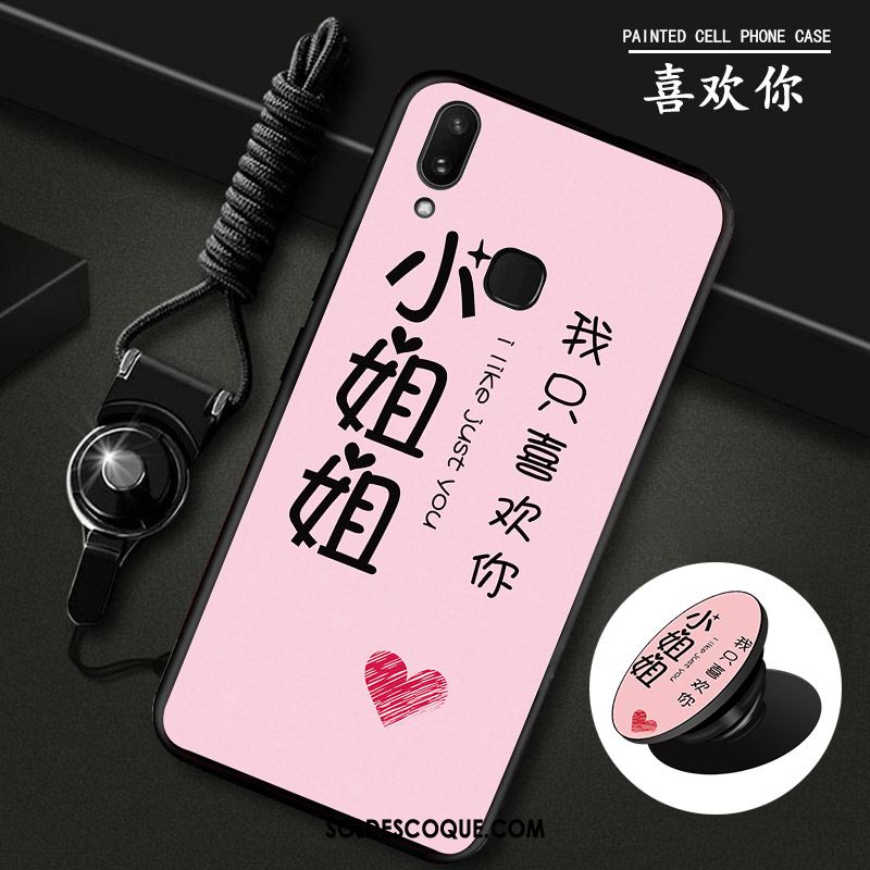 Coque Huawei P Smart+ Protection Étui Téléphone Portable Rose Fluide Doux En Ligne