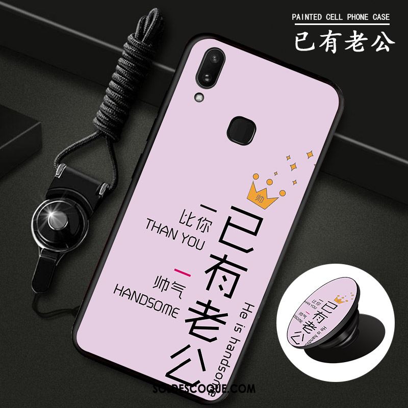 Coque Huawei P Smart+ Protection Étui Téléphone Portable Rose Fluide Doux En Ligne