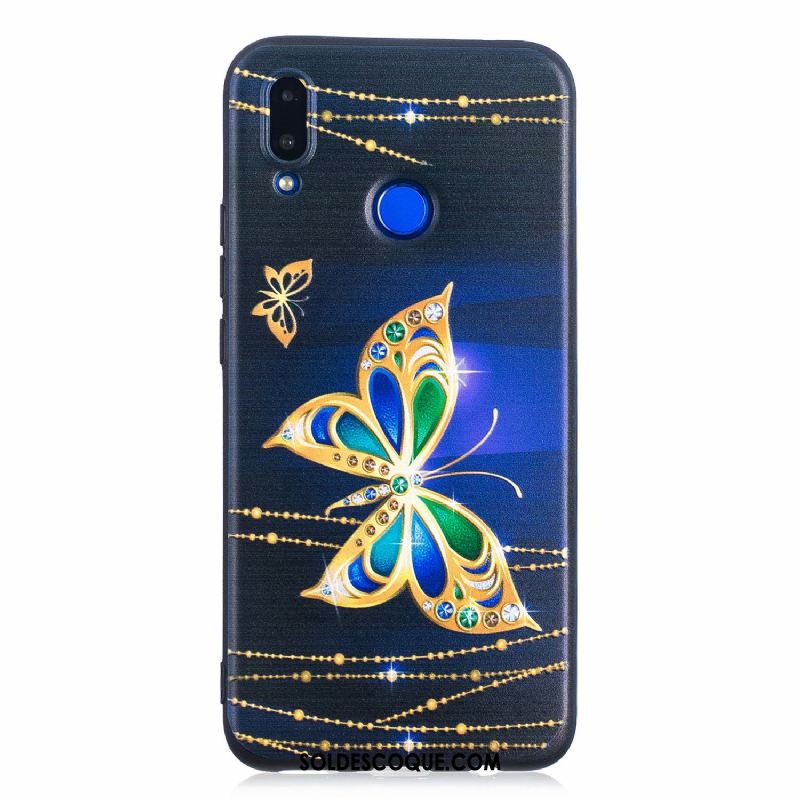 Coque Huawei P Smart+ Silicone Dessin Animé Incassable Bleu Tout Compris En Vente