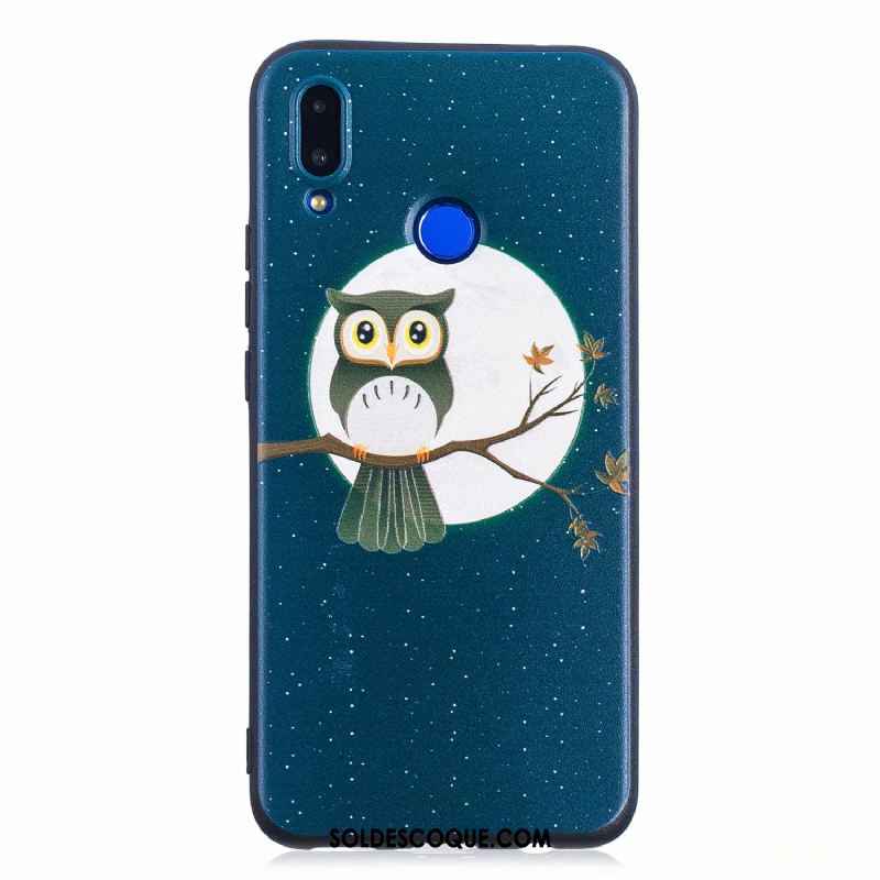 Coque Huawei P Smart+ Silicone Dessin Animé Incassable Bleu Tout Compris En Vente