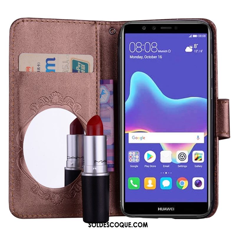 Coque Huawei P Smart Tendance Téléphone Portable Étui En Cuir Support Carte En Vente