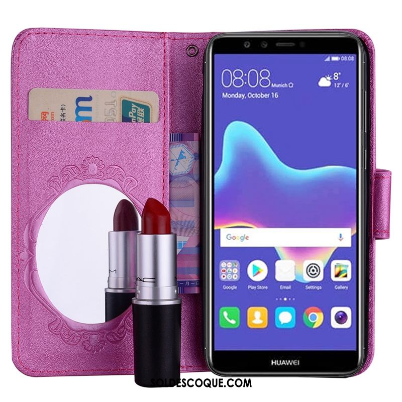 Coque Huawei P Smart Tendance Téléphone Portable Étui En Cuir Support Carte En Vente