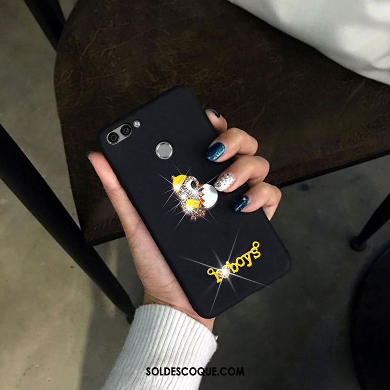 Coque Huawei P Smart Tout Compris Créatif Silicone Personnalité Noir Housse En Vente