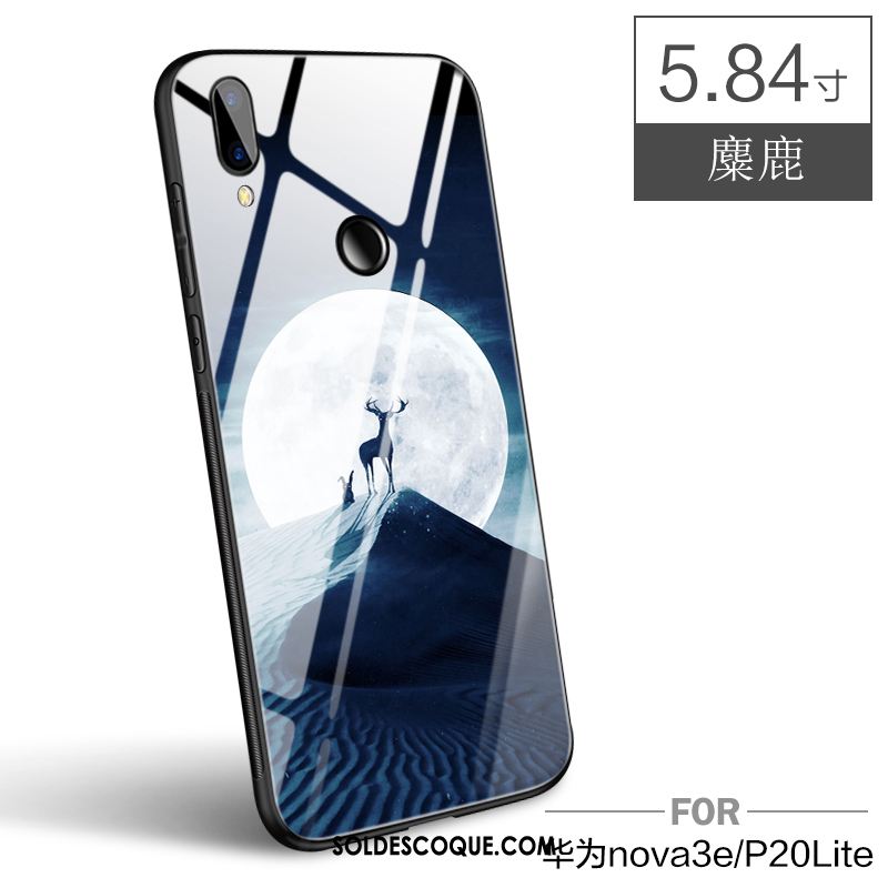 Coque Huawei P Smart+ Téléphone Portable Bleu Incassable Silicone Créatif Pas Cher