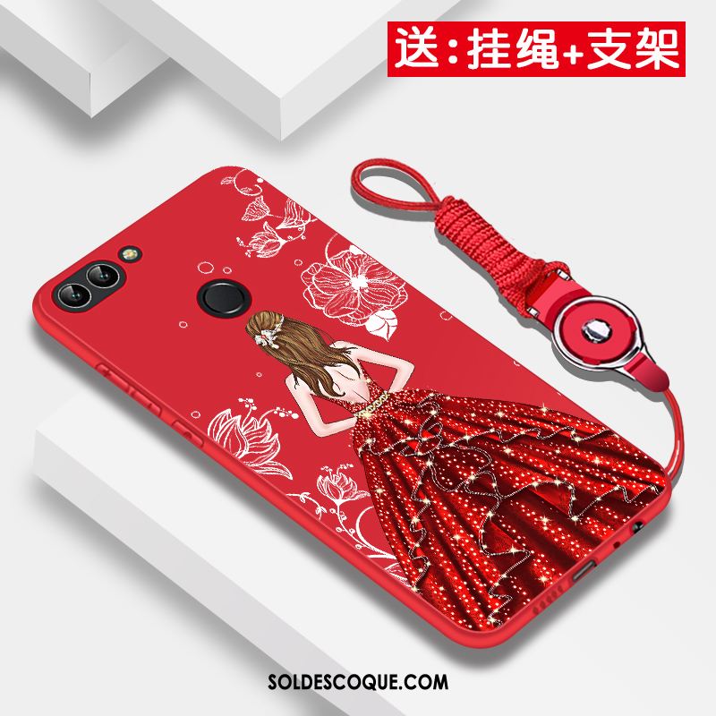 Coque Huawei P Smart Téléphone Portable Rouge Incassable Délavé En Daim Tout Compris En Ligne