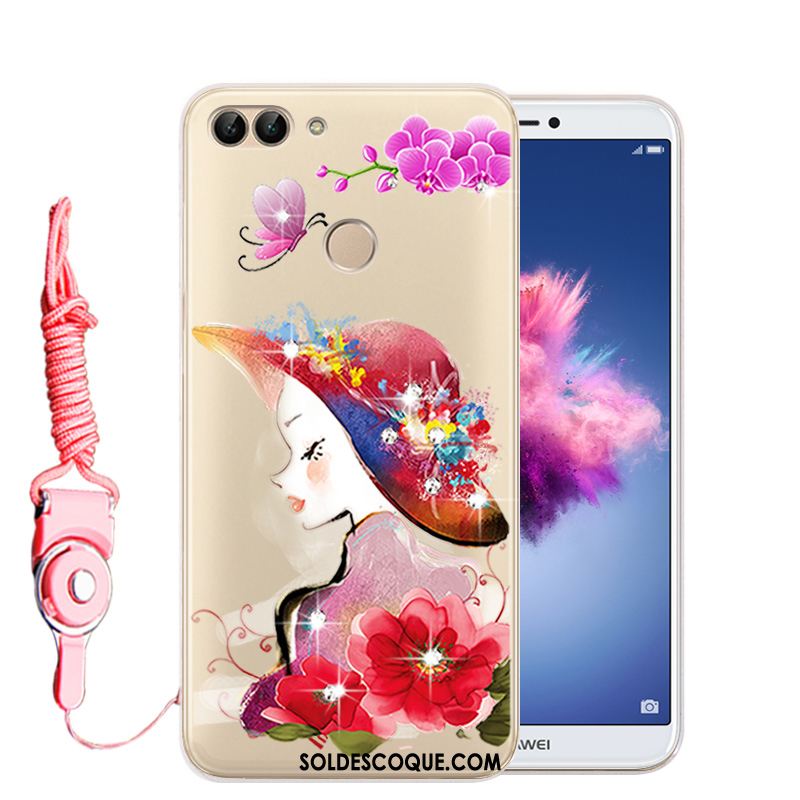 Coque Huawei P Smart Téléphone Portable Strass Protection Étui Transparent En Vente