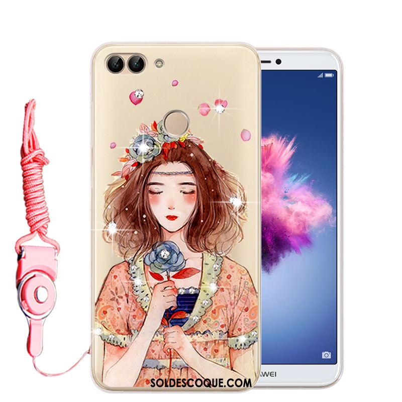 Coque Huawei P Smart Téléphone Portable Strass Protection Étui Transparent En Vente