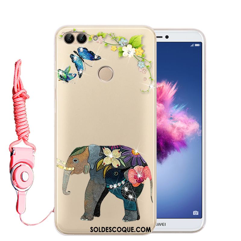 Coque Huawei P Smart Téléphone Portable Strass Protection Étui Transparent En Vente