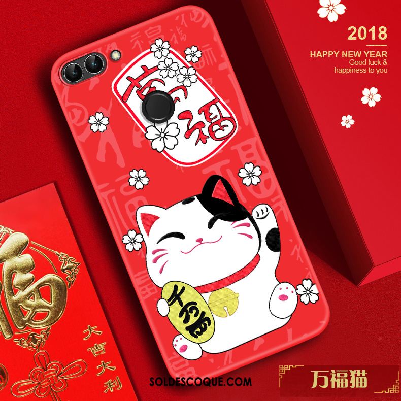 Coque Huawei P Smart Téléphone Portable Tendance Nouveau Gaufrage Chat Housse France