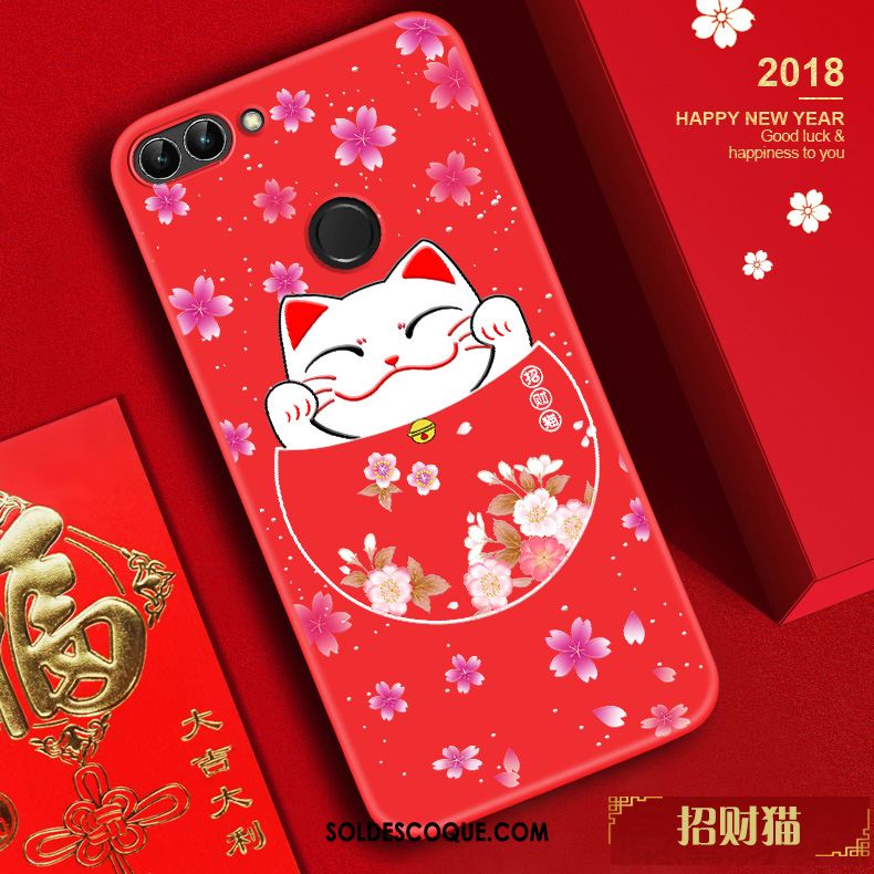 Coque Huawei P Smart Téléphone Portable Tendance Nouveau Gaufrage Chat Housse France