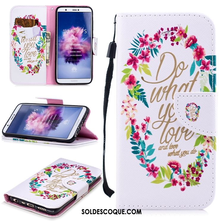 Coque Huawei P Smart+ Violet Étui En Cuir Téléphone Portable Incassable Pas Cher