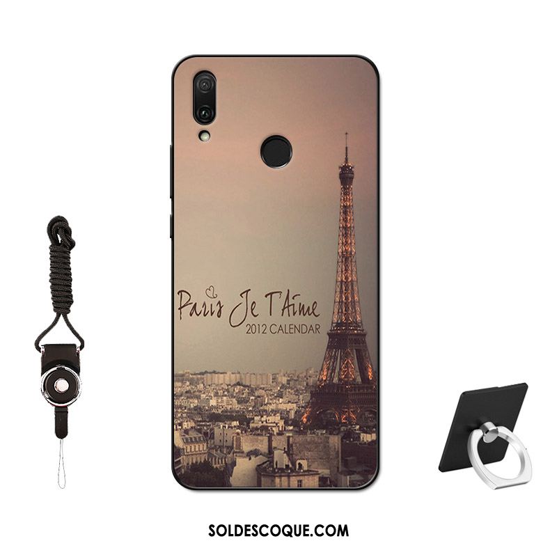 Coque Huawei P Smart Z Silicone Noir Fluide Doux Téléphone Portable Tempérer Soldes