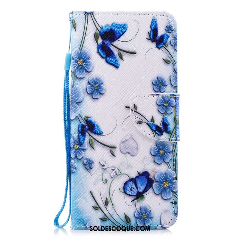 Coque Huawei P Smart+ Étoile Étui En Cuir Téléphone Portable Blanc Pas Cher