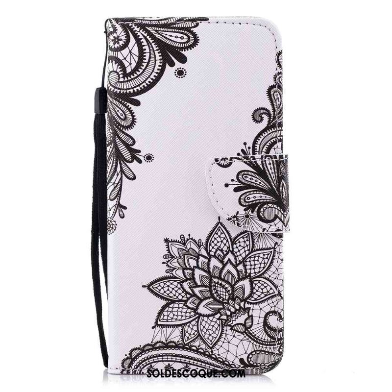 Coque Huawei P Smart+ Étoile Étui En Cuir Téléphone Portable Blanc Pas Cher