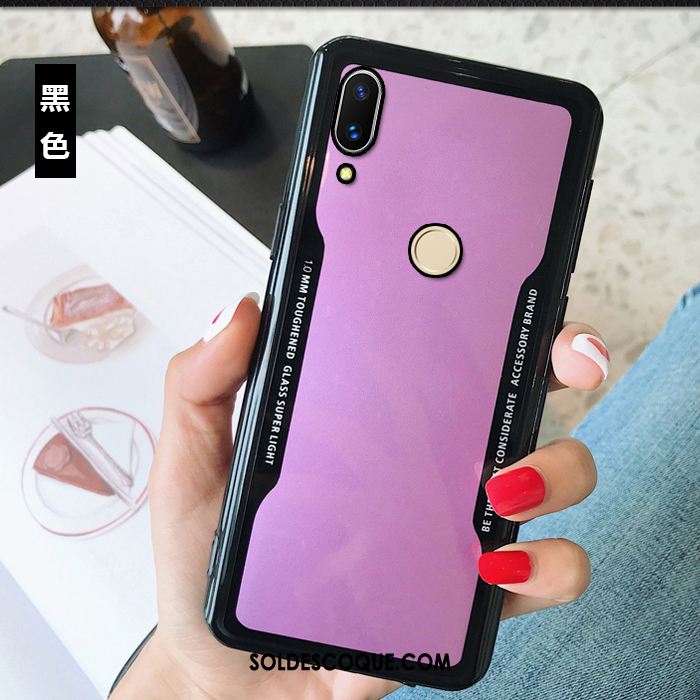 Coque Huawei P Smart+ Étui Téléphone Portable Incassable Rouge Transparent Pas Cher