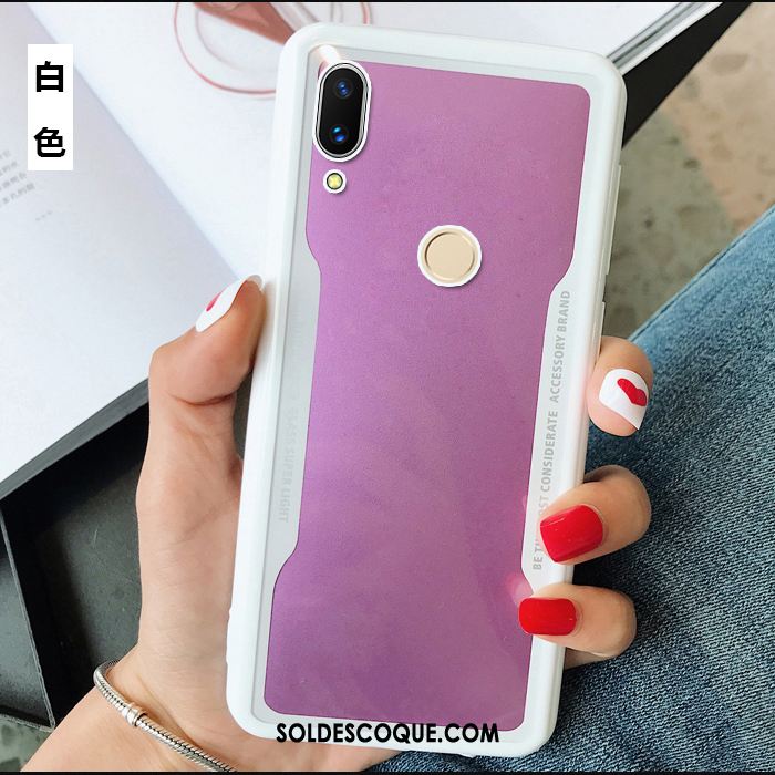 Coque Huawei P Smart+ Étui Téléphone Portable Incassable Rouge Transparent Pas Cher