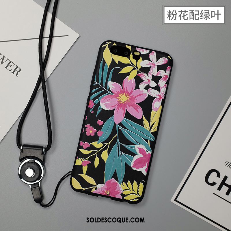 Coque Huawei P10 Dessin Animé Vert Cou Suspendu Protection Étui Housse En Ligne