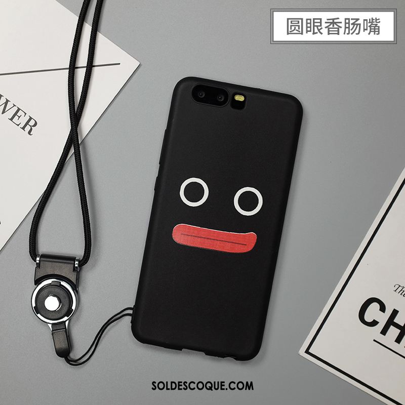 Coque Huawei P10 Dessin Animé Vert Cou Suspendu Protection Étui Housse En Ligne