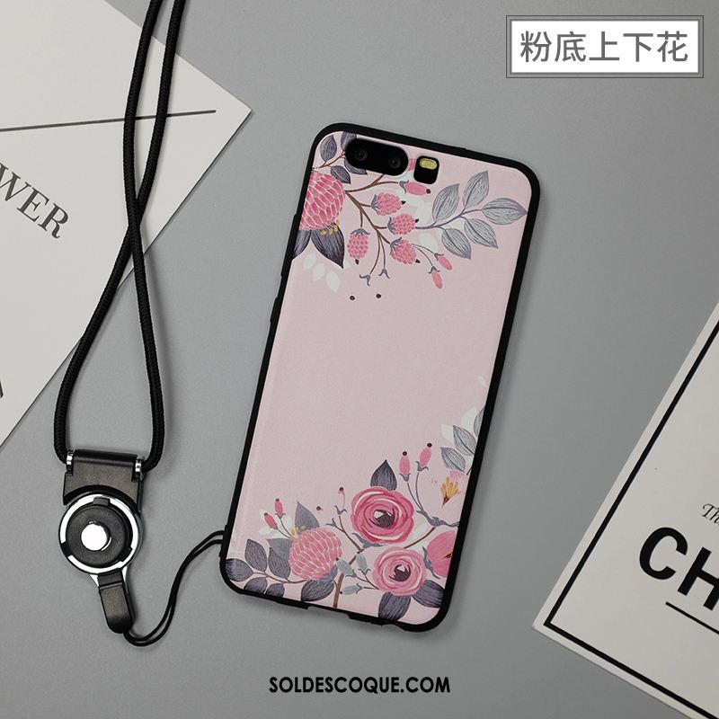 Coque Huawei P10 Dessin Animé Vert Cou Suspendu Protection Étui Housse En Ligne