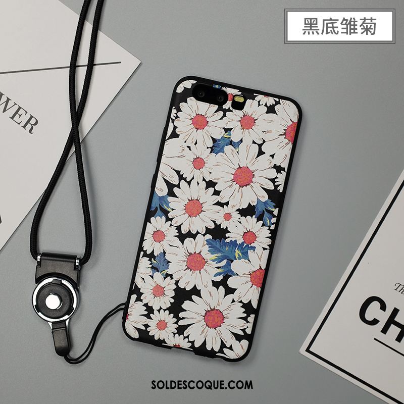 Coque Huawei P10 Dessin Animé Vert Cou Suspendu Protection Étui Housse En Ligne