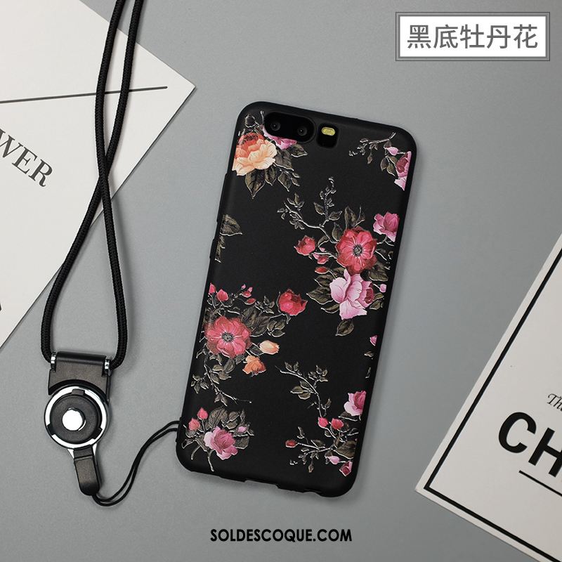 Coque Huawei P10 Dessin Animé Vert Cou Suspendu Protection Étui Housse En Ligne