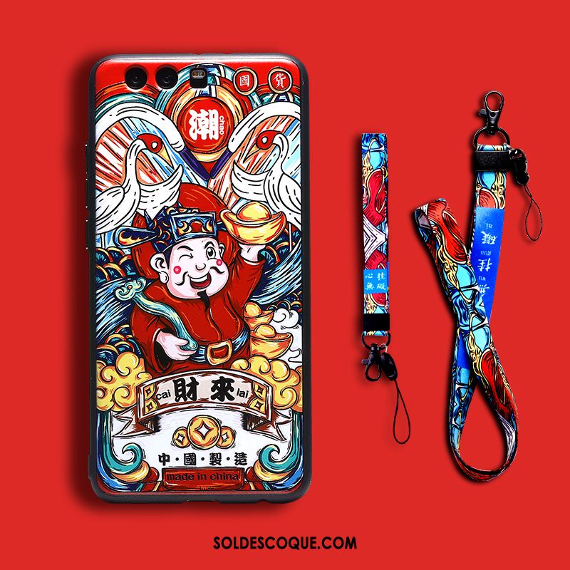 Coque Huawei P10 Dimensionnel Multicolore Marque De Tendance Nouveau Rouge Pas Cher