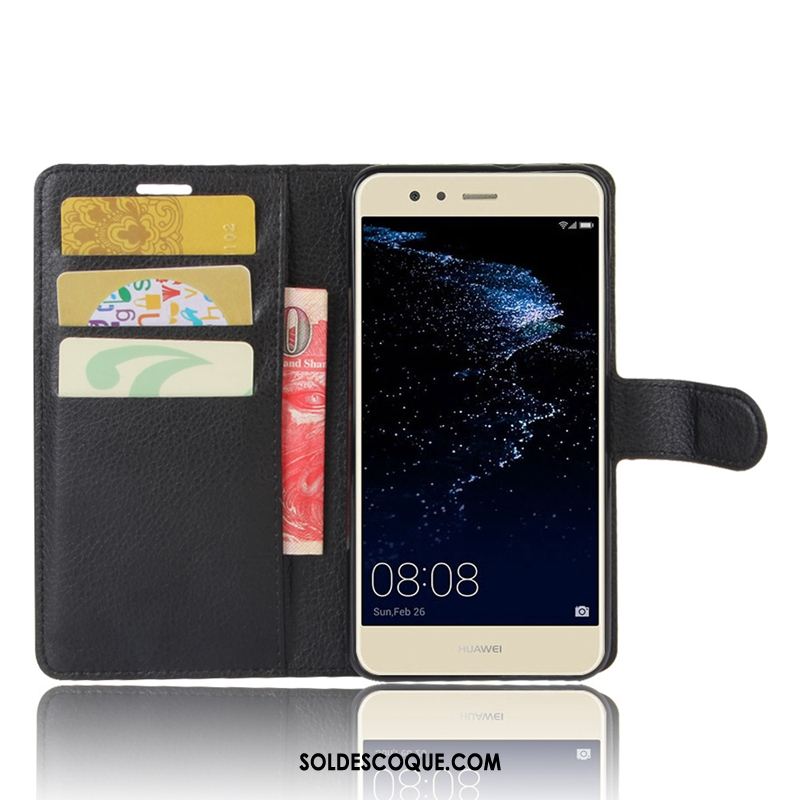 Coque Huawei P10 Lite Carte Portefeuille Modèle Fleurie Vert Litchi En Vente