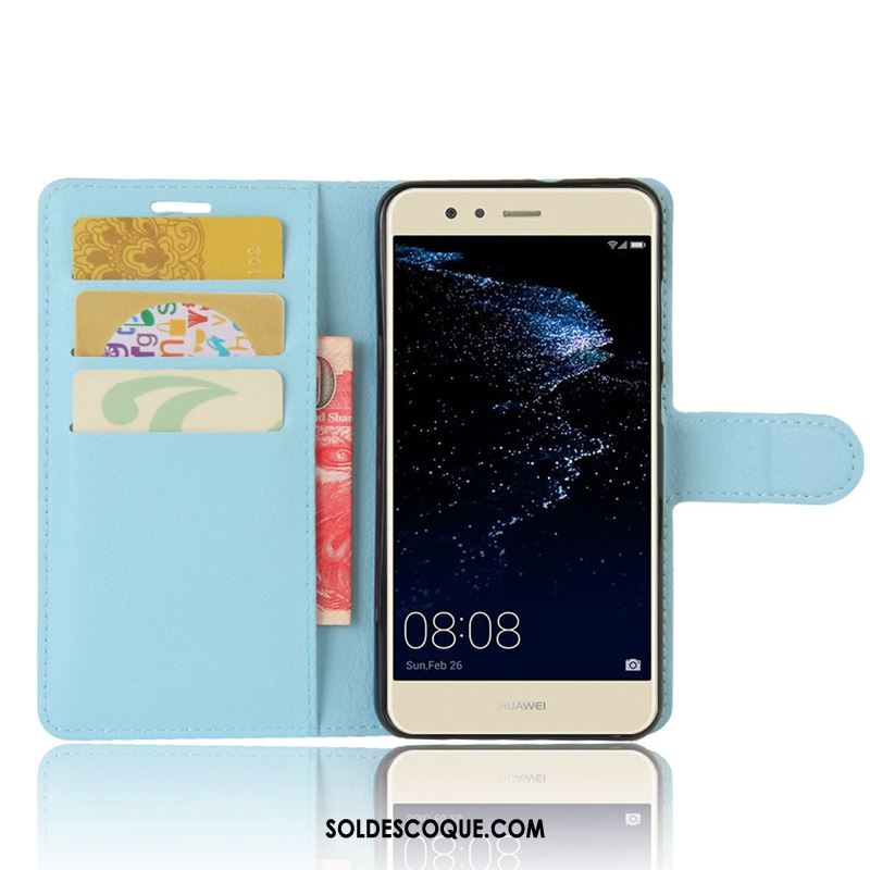 Coque Huawei P10 Lite Carte Portefeuille Modèle Fleurie Vert Litchi En Vente