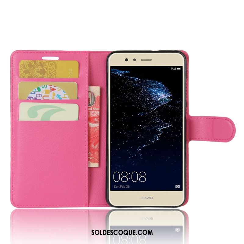 Coque Huawei P10 Lite Carte Portefeuille Modèle Fleurie Vert Litchi En Vente