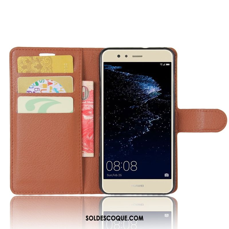 Coque Huawei P10 Lite Carte Portefeuille Modèle Fleurie Vert Litchi En Vente