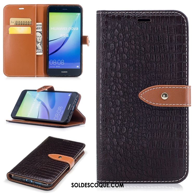 Coque Huawei P10 Lite Carte Portefeuille Support Étui En Cuir Crocodile Modèle Housse Soldes