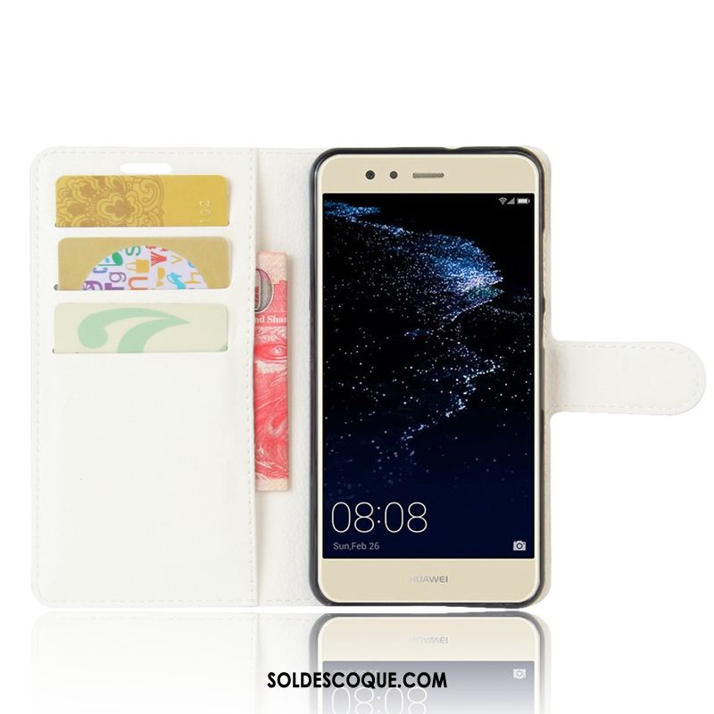 Coque Huawei P10 Lite Clamshell Protection Étui Étui En Cuir Vert En Vente