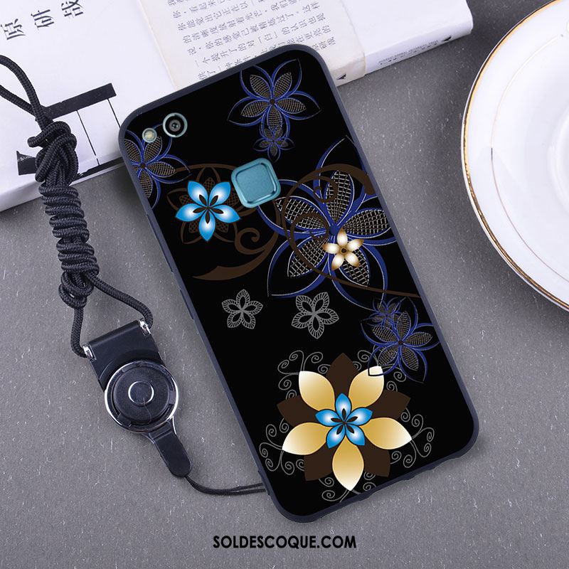 Coque Huawei P10 Lite Fluide Doux Membrane Tempérer Ornements Suspendus Noir En Vente