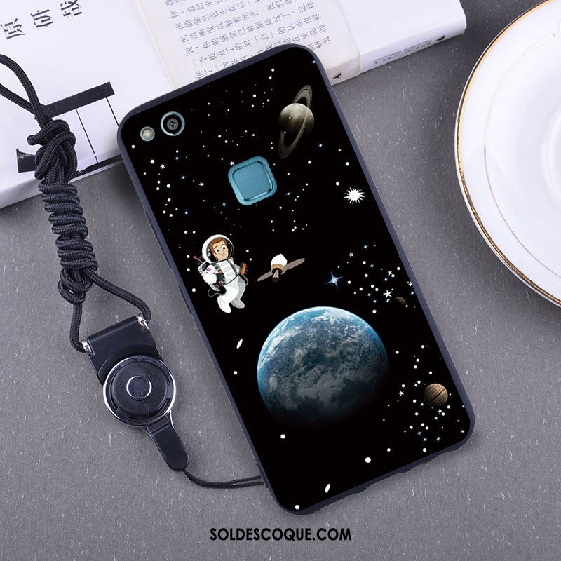 Coque Huawei P10 Lite Fluide Doux Membrane Tempérer Ornements Suspendus Noir En Vente