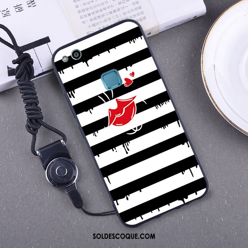 Coque Huawei P10 Lite Fluide Doux Membrane Tempérer Ornements Suspendus Noir En Vente