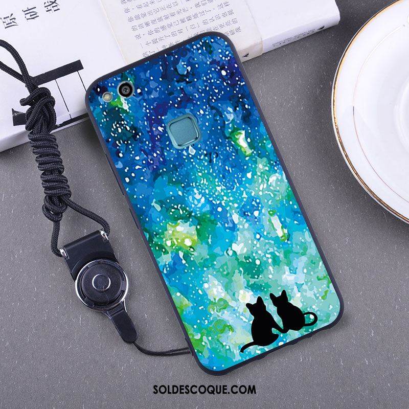 Coque Huawei P10 Lite Fluide Doux Membrane Tempérer Ornements Suspendus Noir En Vente