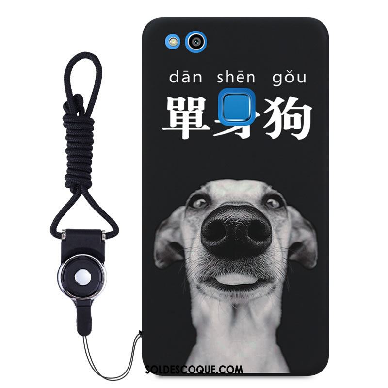 Coque Huawei P10 Lite Gaufrage Étui Protection Noir Téléphone Portable Pas Cher