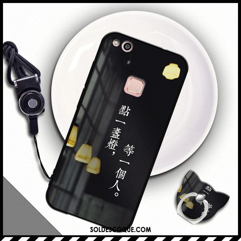 Coque Huawei P10 Lite Incassable Noir Cou Suspendu Jeunesse Fluide Doux En Vente