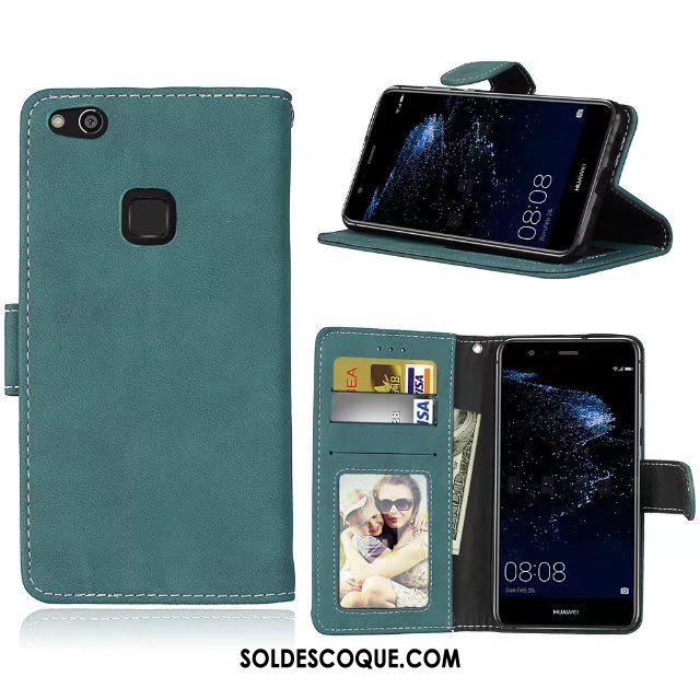 Coque Huawei P10 Lite Jeunesse Protection Vert Étui En Cuir Clamshell En Vente