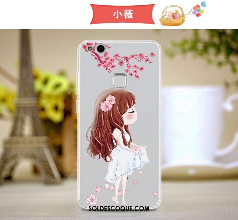 Coque Huawei P10 Lite Jeunesse Étui Rose Silicone Téléphone Portable Soldes