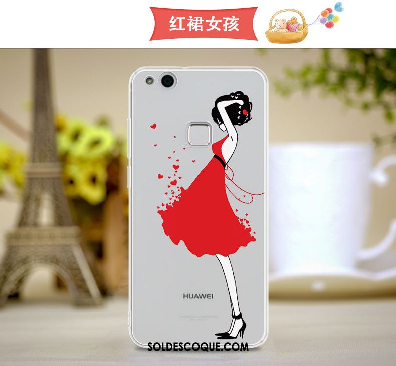 Coque Huawei P10 Lite Jeunesse Étui Rose Silicone Téléphone Portable Soldes