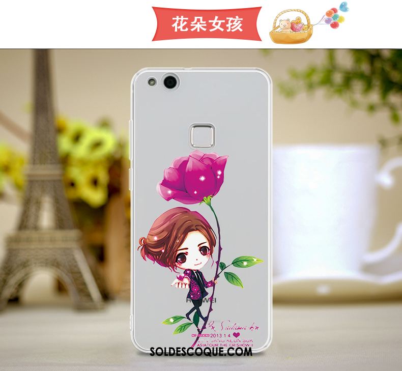 Coque Huawei P10 Lite Jeunesse Étui Rose Silicone Téléphone Portable Soldes