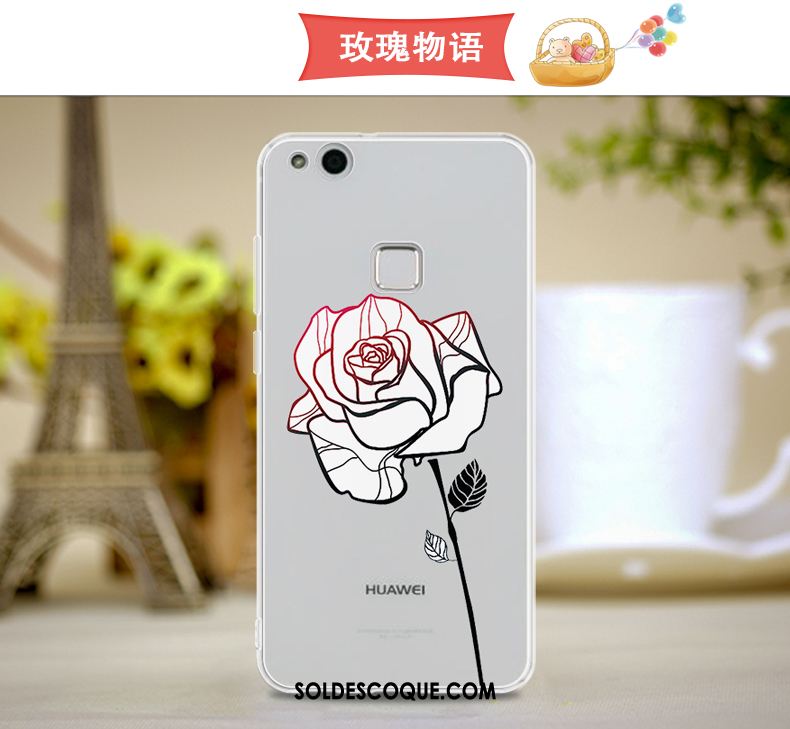 Coque Huawei P10 Lite Jeunesse Étui Rose Silicone Téléphone Portable Soldes