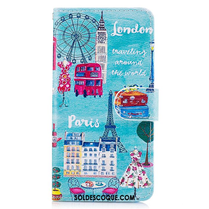 Coque Huawei P10 Lite Protection Bleu Fluide Doux Clamshell Dessin Animé En Vente